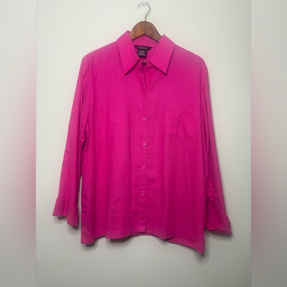 George Fuchsia Women's Blouse - Picture 2 of 9